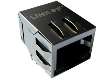 Ενιαίος λιμένας LPJ0011A114NL των Yellow-Orange οδηγήσεων Rj45 RJ45, Ethernet 10/100mbps