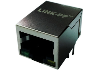 1x RJ45 σωστή γωνία LPJ0011BENL, μετασχηματιστής 10/100M Magnetics που ενσωματώνεται