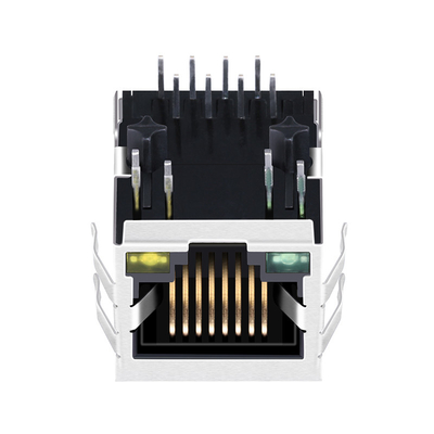 Αντιστατών των οδηγήσεων Rj45 LPJ0012A73NL ενιαίοι συνδετήρες Ethernet λιμένων γρήγοροι