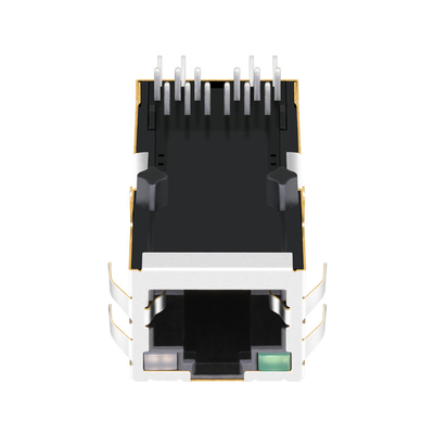 1-1840727-8 μαγνητική RJ45 Jack 1000base-τ ετικέττα Gigabit επάνω σε G/GO Leds