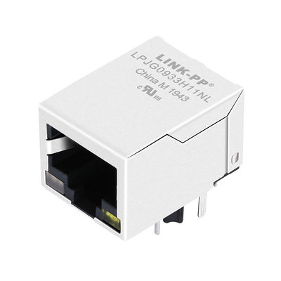 1x1 RJ45 σύνδεσμος με 1000Base-T ενσωματωμένο μαγνητικό LPJG0933H11NL