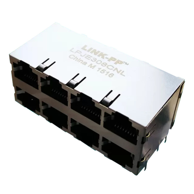 Συσσωρευμένη RJ45 δευτερεύουσα είσοδος 8 LPJE308CNL μορφωματικός γρύλος λιμένων 2x4 Rj45 8P8C