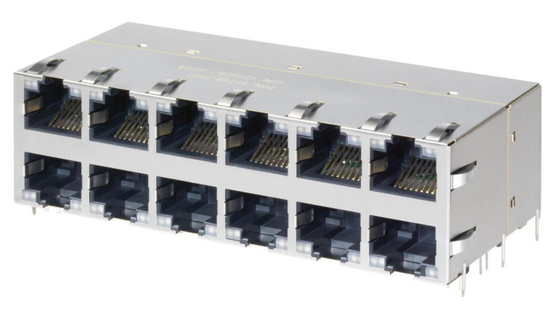 2x6 RJ45 Multi Connector 85732-1008 Ενεργοποιημένο PSE PoE+ με LED