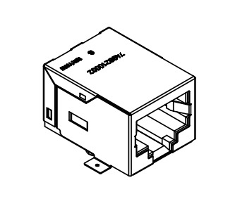 7498210002 100BASE-TX PoE+ RJ45 συνδετήρας με ενσωματωμένο μαγνητικό