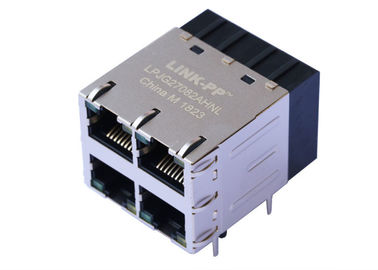 4 συνδετήρας Magjack 1000Base-τ σημείου εισόδου RJ45 Gigabit λιμένων με LPJG27082AHNL των οδηγήσεων