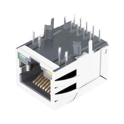 HR861153C 10/100 βάση-τ ενιαίος συνδετήρας λιμένων RJ45 με τη γέφυρα διορθωτών LPJ0284GDNL