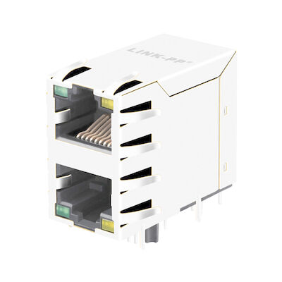 1-6368011-4 μορφωματικός RJ45 Jack 2x1 συνδετήρας λιμένων χωρίς Magnetics LPJE17200AENL