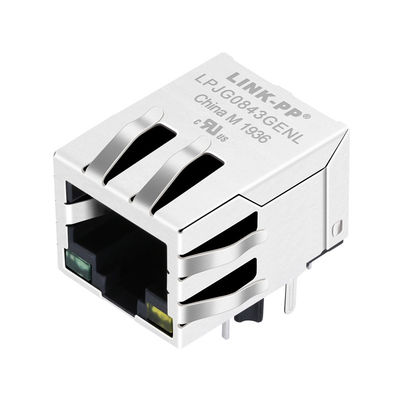 Διακόπτης τύπων δικτύων συνδετήρων HFJ11-1G41E-L12RL Gigabit Ethernet Rj45