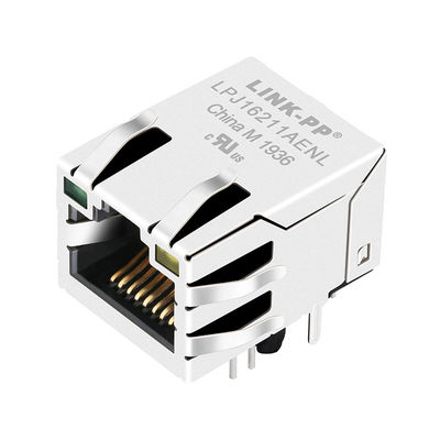 P26-P01-18K7 = rt7-zz-0027 Rj45 μορφωματικός λιμένας του Jack 1 X 1 με LPJ16211AENL των οδηγήσεων