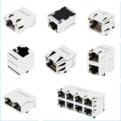 RJ45 ο μορφωματικός Jack με/χωρίς μαγνητικό κανένας σημείο εισόδου/σημείο εισόδου/POE+