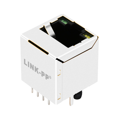 V8BR-1AX1-HT 1X1 Port Vertical Rj45 Jack Connector 2.5G Base-T With Green/Yellow Led