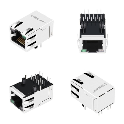λιμένας μαγνητικό RJ45 Jack 8 πυρήνας JXT7-1131NL ετικεττών βάση-τ 10G ενιαίος επάνω