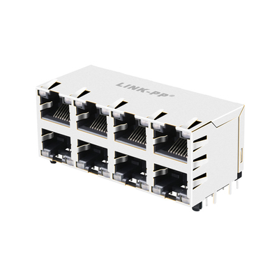 JX20-0206NL 10/100 πολυ λιμένας Jack λιμένων Rj45 βάση-τ 2x4 που προστατεύεται χωρίς οδηγημένος