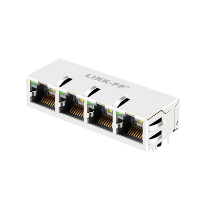 100/1000 ετικέττα βάση-τ JX1N-0033NL επάνω στο συνδετήρα Ethernet Rj45 λιμένων 1x4 με πράσινο/κίτρινος που οδηγείται