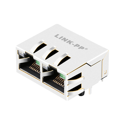 Η ετικέττα βάση-τ jtl-U1003NL 10G προστάτευσε επάνω το λιμένα Rj45 Jack 1x2 με πράσινο - κίτρινο/πράσινο Leds