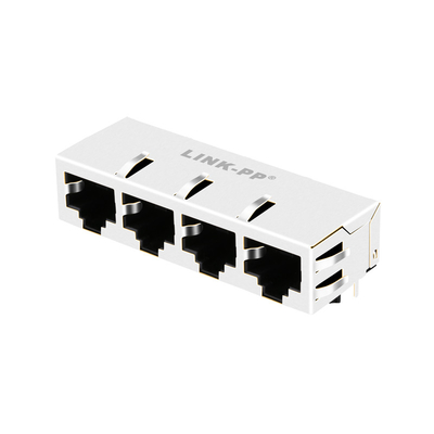 1x4 λιμένας JT8-4000HL 10G βάση-τ RJ45 ο μαγνητικός Jack 13P8C χωρίς Leds