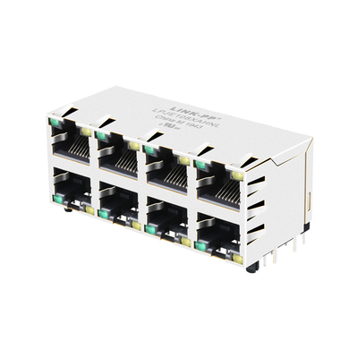 Rjsae-5384-04 συμβατός λιμένας RJ45 Jack LPJE108XAHNL 2X4 χωρίς ενσωματωμένο Magnetics