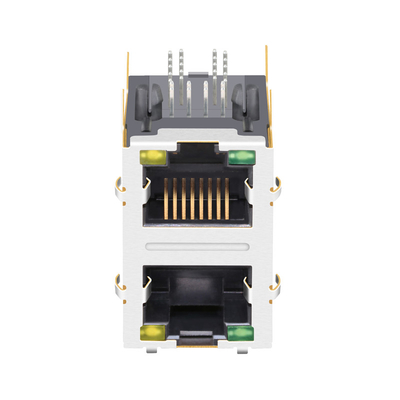 JXD9-1017NL συμβατά σύνδεση-PP 100/1000 βάση-τ 2x1 πράσινες/κίτρινες οδηγήσεις συνδετήρων λιμένων RJ45 μαγνητικές