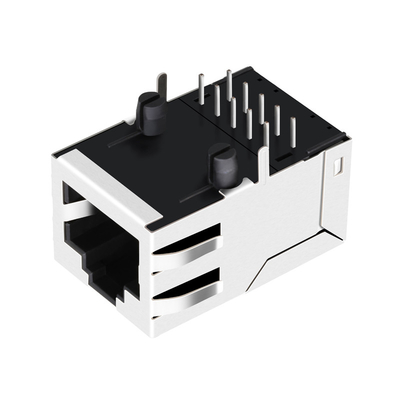 Si-80008-φ ενιαίος λιμένας 100 μαγνητική Jack 8p8c ετικέττα βάση-τ Rj45 επάνω χωρίς Leds