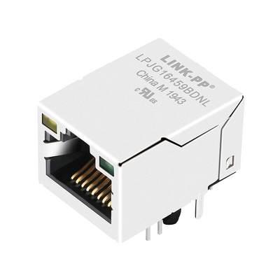LPJG16459BDNL 1 λιμένας RJ45 ο μαγνητικός Jack 100/1000 ετικέττα βάση-τ ΕΠΆΝΩ με κίτρινο/πράσινο που οδηγείται