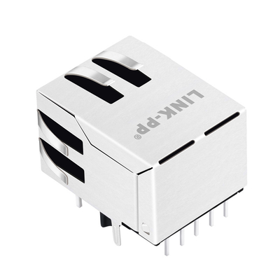 Η ετικέττα βάση-τ l836-121t-KD 2.5G κάτω από το θηλυκό συνδετήρα μικρής ακτινοβολίας Rj45 Magjack με Gy/G οδήγησε