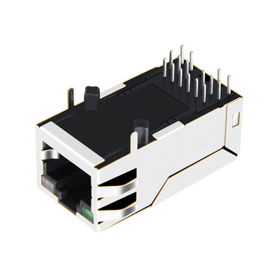 1-1840744-8 θηλυκός συνδετήρας 12PIN 1000 βάση-τ πράσινο/Green&Orange Gigabit RJ45 Jack που οδηγείται