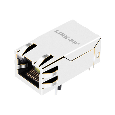 1-1840728-3 λιμένας 1G41 Gigabit Rj45 Magjack 1X1 μέσω της ετικέττας τρυπών επάνω με τις οδηγήσεις GO/Y