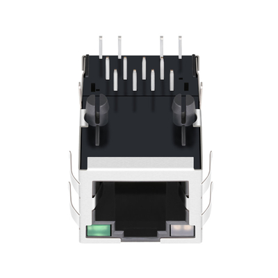 Μαγνητική Rj45 ετικέττα λιμένων γρύλων 1X1 08b0-1k1t-06-φ 10/100base-τ επάνω σε YG/G που οδηγείται