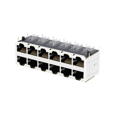 Μαγνητικός Jack JT5-2610CNL 10G βάση-τ 2X6 θηλυκός συνδετήρας ΛΙΜΈΝΩΝ RJ45 με τους ΕΛΑΦΡΙΟΎΣ ΣΩΛΉΝΕΣ